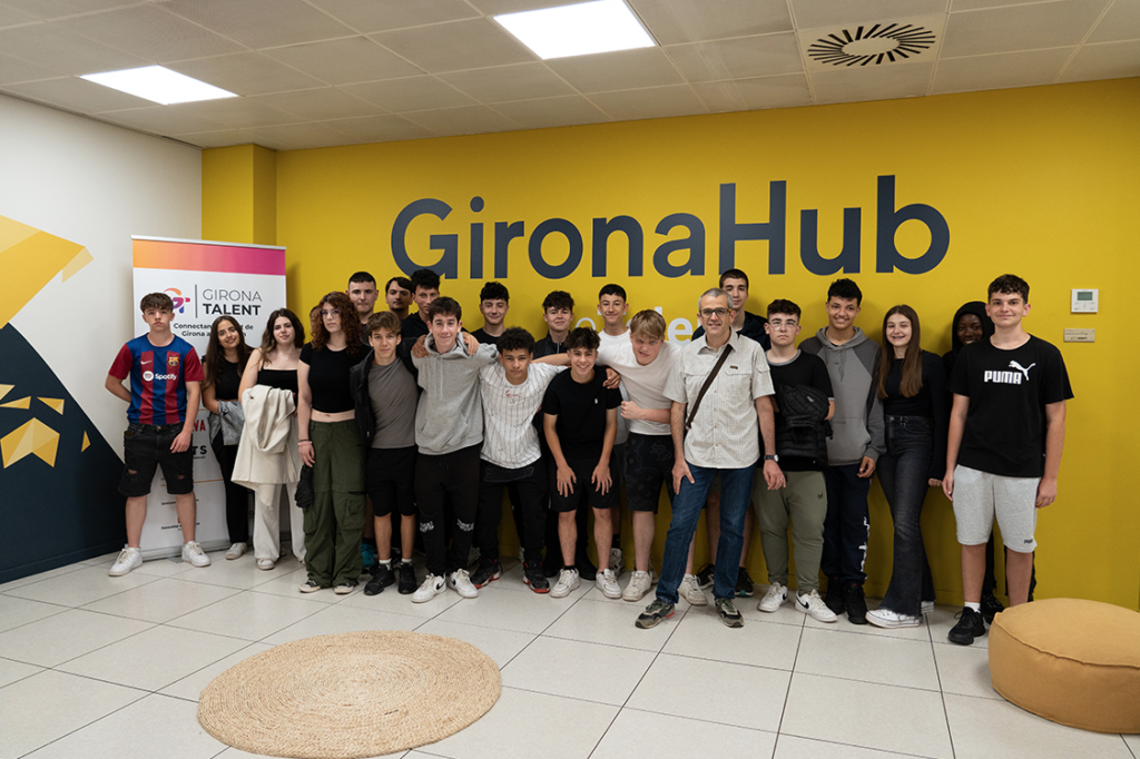 Estudiants de visita al GironaHub per a les jornades de Girona Talent